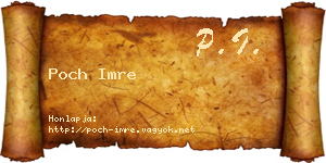Poch Imre névjegykártya